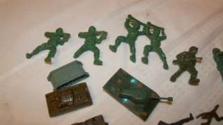   Plastic Marx Lido Hong Kong Soldier Marine Army Figure Toy Lot  