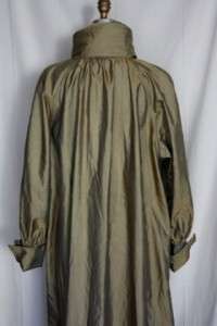 Mycra Pac Reversible Raincoat Gold Irridescent S/M Long Designer 