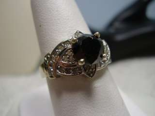 WOW! 14K White Gold Black and White Diamond Ring  