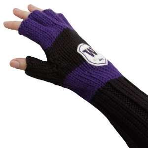   Huskies Ladies Black Purple Spirit Fingers Gloves: Sports & Outdoors