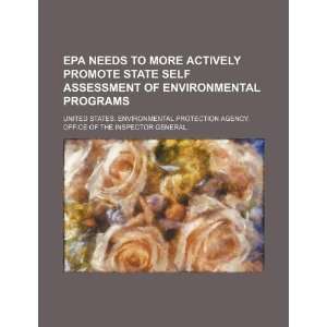  EPA needs to more actively promote state self assessment 