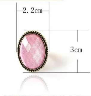 pink Fashion Lovely Retro Nice!! Big Rhinestone Ancient Ring w39 great 