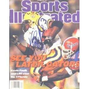   Faulk autographed Sports Illustrated Magazine (LSU)