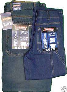 DICKIES BOYS VINTAGE WASH AND RIGID BLUE WORKWEAR NWT  