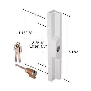 CRL White Pull and Keyed Locking Unit for Adams Rite and W&F Latches 