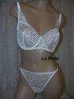 NWT $387 La Perla IVORY BRIDAL Bra/Thong 32D/M SPRING IN NY Collection