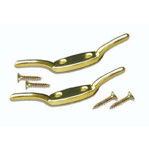  2 Piece 3 1/2 Brass Rope Cleat Hook