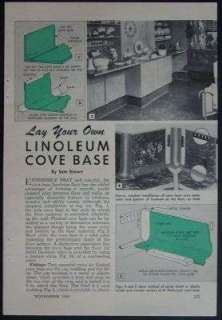 LINOLEUM How To Lay Cove Base Moulding/Corners 4 types  
