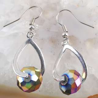 Beautiful Crystal Faceted beads Earrings Pair A3585  