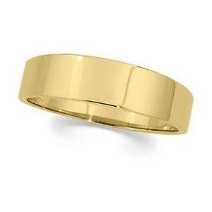  14K Yellow Gold Flat Tapered Band   8mm 