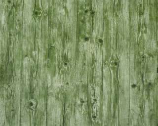 Rustic Wood Grain Board Plank GREEN Wallpaper NC24665  