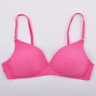 D264 M&S Cotton Rich Wirefree Girls Bra Pink EU 85A US 38A  