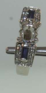 platinum diamond sapphire engagement ring semi mount  
