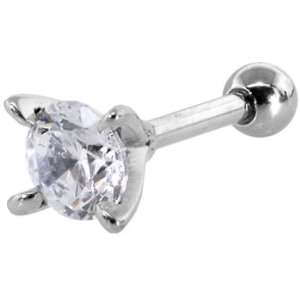   Silver TINY CZ Cartilage Piercing Earring: FreshTrends: Jewelry