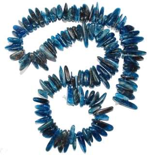 4x12mm Blue Apatite Nugget Beads 16  