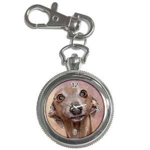  Italian Greyhound 3 Key Chain Pocket Watch N0700 