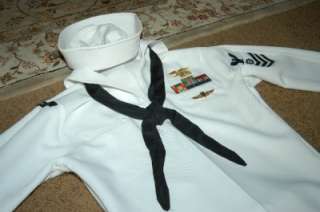 US Navy SEAL Dress White Uniform 40L USN  
