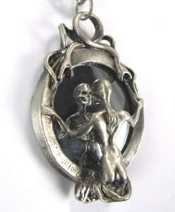 LADY DEATH MIRROR NECKLACE SNAKES GOTHIC WITCHY MEDUSA  