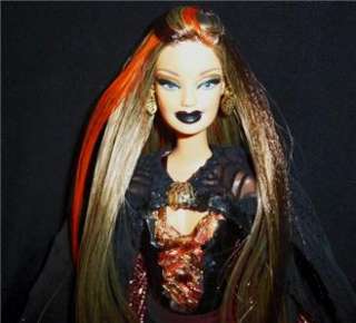 Autumn Harvest Moon Witch barbie doll ooak gothic  
