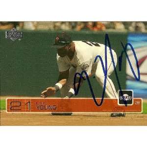  Eric Young Signed San Francisco Giants 2003 UD Card 