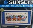 Sunset Count Not Cross Stitch Kit NIP Gods Creatures T