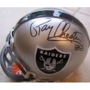  Ray Chester (Oakland Raiders) Football Mini Helmet: Sports 