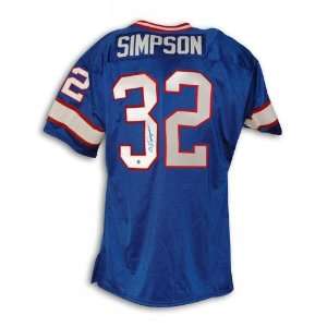  OJ Simpson Autographed Buffalo Bills Blue Throwback Jersey 