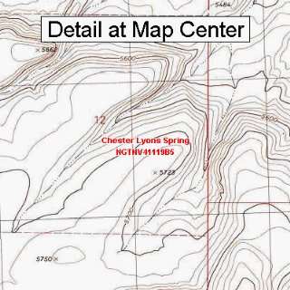 USGS Topographic Quadrangle Map   Chester Lyons Spring 