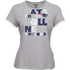   England Patriots Womens City Nickname Layered Top: Sports & Outdoors