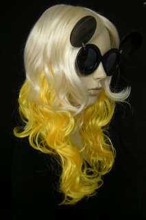 Lady Curly yellow G4 Wig Paparazzi A+ very gaga style look  
