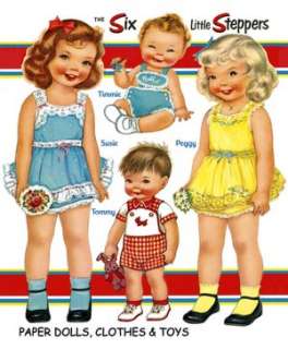   Six Little Steppers Paper Dolls by Charlot Byj, Paper 