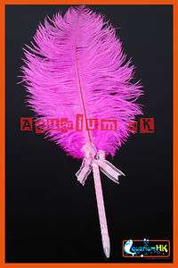 50cm Pink Ostrich Plume Feather Quill Wedding Pen M  