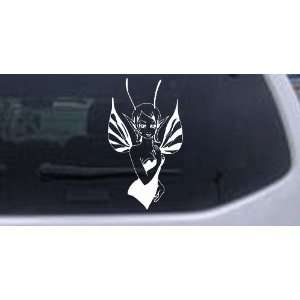 White 24in X 13.7in    Cute Pixie Fairy Car Window Wall Laptop Decal 