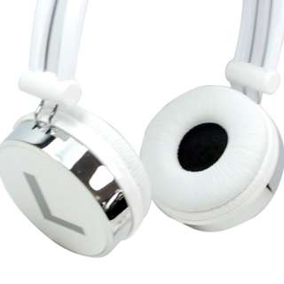 White MP3 Headphone Headset Earphone for iphone ipod 4G  