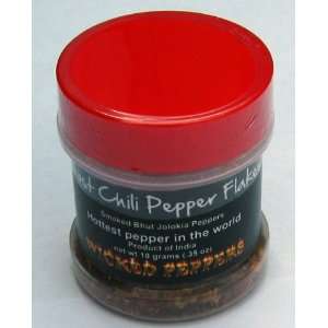 10 grams (.35 Ounce) Smoked Ghost Chili Pepper Flakes (Bhut Jolokia)