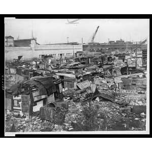  Shanty town,lower Manhattan,NY,1932,Squatters,crane