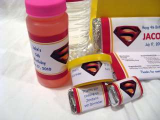 superman personalized 5x7 invitation