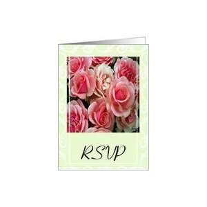  RSVP Bridal Shower   Pink Roses Card Health & Personal 