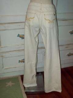 Juicy Couture $148 Low Rise White Lies Jeans Twiggy 31  
