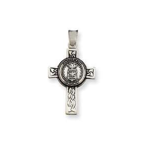  Sterling Silver US Air Force Cross Pendant: Jewelry