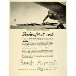  1943 Ad Beech Aircraft C45A Army Air Force National 