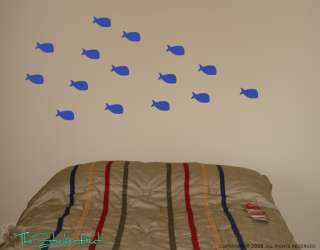 School of Fish Sticky Vinyl Wall Stickers Decals 634  