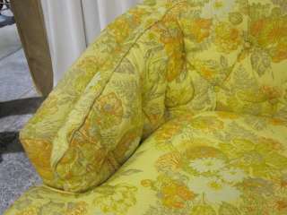 Vintage Retro Love Seat Great Condition Yellow Floral  