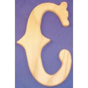  Western Letter Number   6 Inch Wood Letter C