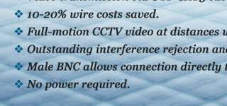 CCTV Video Balun BNC to UTP Cat5e cable Transceiver  