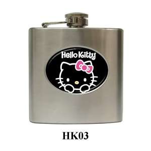New Cute Pink Hello Kitty 6oz Stainless Steel Hip Flask  