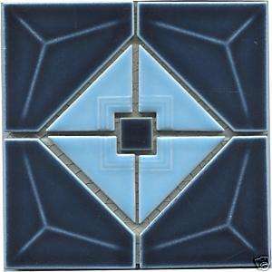 6x6 Porcelain Mosaic Pool Tile Accents BR 189 Navy Blue  