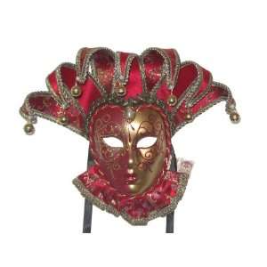  Red Jolly Lillo Venetian Masquerade Mask