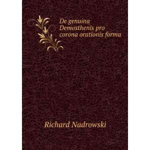   Demosthenis pro corona orationis forma Richard Nadrowski Books