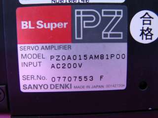 Sanyo Denki PZ0A015AM81P00 Servo Amplifier #7368  